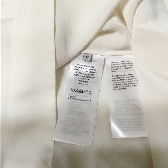 Stella McCartney silk cream blouse size 48 - Picture 10 of 11